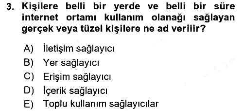Medya Hukuku 2016-2017 Dönem Sonu Sınavı - 3. soru