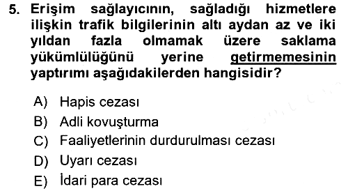 Medya Hukuku 2016-2017 Dönem Sonu Sınavı - 5. soru