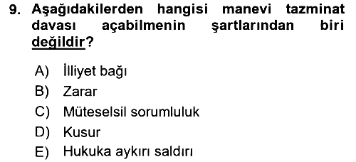 Medya Hukuku 2016-2017 Dönem Sonu Sınavı - 9. soru