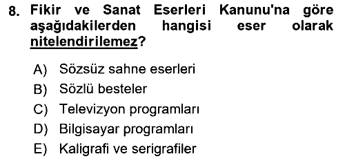 Medya Hukuku 2022-2023 Dönem Sonu Sınavı - 8. soru