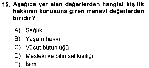Medya Hukuku 2023-2024 Dönem Sonu Sınavı - 15. soru