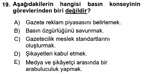 Medya Hukuku 2023-2024 Dönem Sonu Sınavı - 19. soru