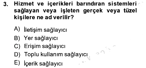Medya Hukuku 2013-2014 Tek Ders Sınavı - 3. soru