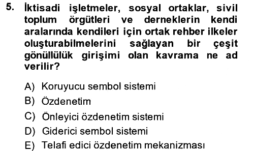 Medya Hukuku 2014-2015 Tek Ders Sınavı - 5. soru
