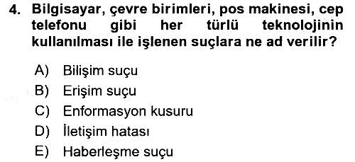 Medya Hukuku 2015-2016 Tek Ders Sınavı - 4. soru