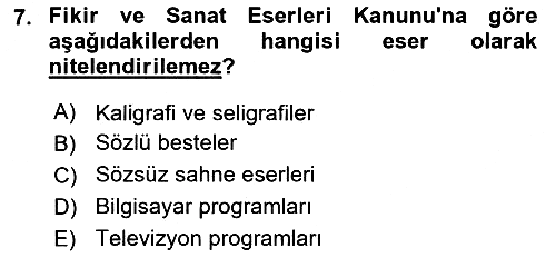 Medya Hukuku 2018-2019 Yaz Okulu Sınavı - 7. soru