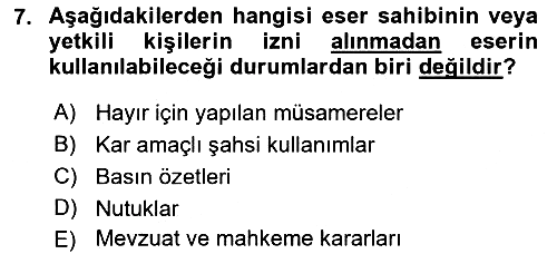 Medya Hukuku 2020-2021 Yaz Okulu Sınavı - 7. soru