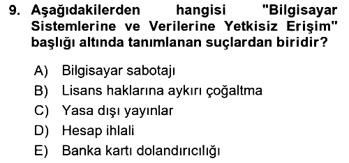 Medya Hukuku 2020-2021 Yaz Okulu Sınavı - 9. soru
