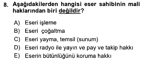 Medya Hukuku 2023-2024 Yaz Okulu Sınavı - 8. soru