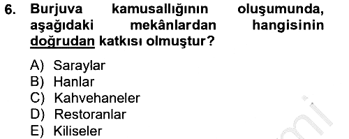 Medya Siyaset Kültür 2012-2013 Ara Sınav - 6. soru