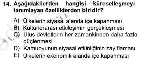Medya Siyaset Kültür 2012-2013 Ara Sınav - 14. soru