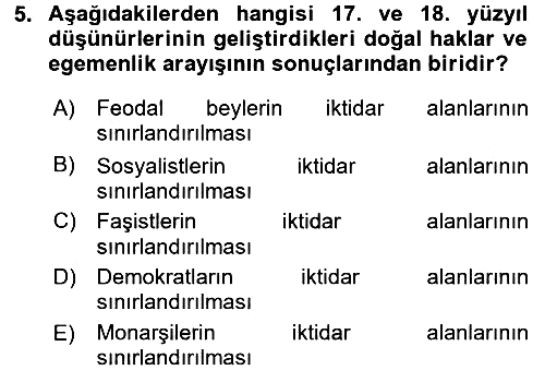 Medya Siyaset Kültür 2016-2017 Ara Sınav - 5. soru