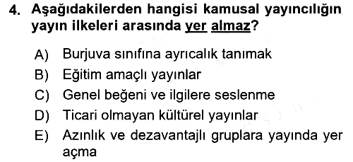 Medya Siyaset Kültür 2017-2018 Ara Sınav - 4. soru