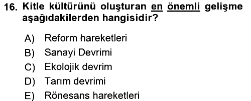 Medya Siyaset Kültür 2017-2018 Dönem Sonu Sınavı - 16. soru