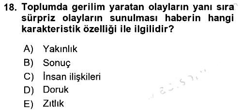 Medya Siyaset Kültür 2020-2021 Yaz Okulu Sınavı - 18. soru