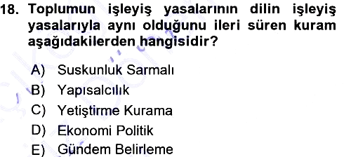 Medya ve İletişim 2015-2016 Ara Sınav - 18. soru