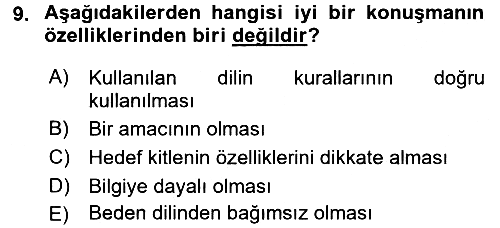 Medya ve İletişim 2016-2017 Ara Sınav - 9. soru