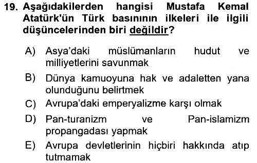 Medya ve İletişim 2017-2018 Dönem Sonu Sınavı - 19. soru