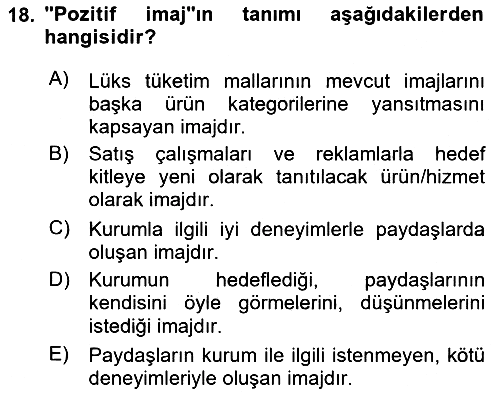 Siyasal İletişim 2018-2019 3 Ders Sınavı - 18. soru