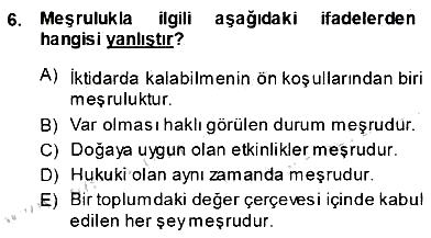 Siyasal İletişim 2013-2014 Ara Sınav - 6. soru