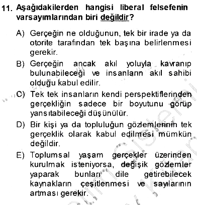 Siyasal İletişim 2013-2014 Ara Sınav - 11. soru
