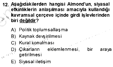 Siyasal İletişim 2013-2014 Ara Sınav - 12. soru
