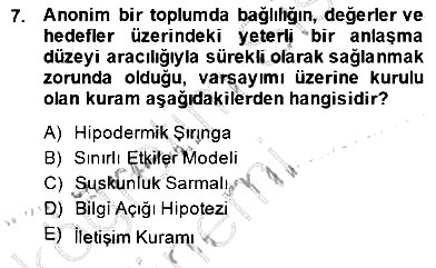 Siyasal İletişim 2014-2015 Ara Sınav - 7. soru