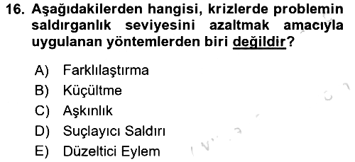 Siyasal İletişim 2017-2018 Ara Sınav - 16. soru