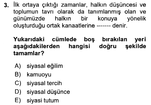 Siyasal İletişim 2018-2019 Ara Sınav - 3. soru