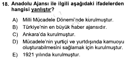 Siyasal İletişim 2022-2023 Ara Sınav - 18. soru