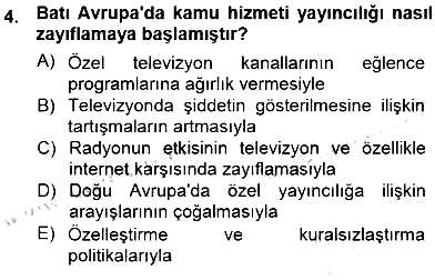 Siyasal İletişim 2012-2013 Dönem Sonu Sınavı - 4. soru