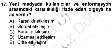 Siyasal İletişim 2012-2013 Dönem Sonu Sınavı - 17. soru