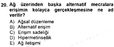 Siyasal İletişim 2012-2013 Dönem Sonu Sınavı - 20. soru