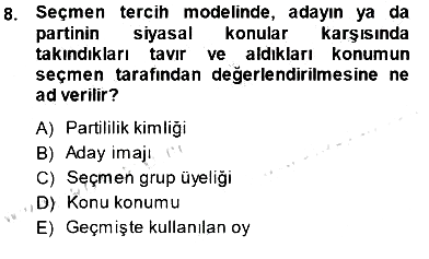 Siyasal İletişim 2013-2014 Dönem Sonu Sınavı - 8. soru
