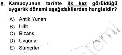 Siyasal İletişim 2015-2016 Dönem Sonu Sınavı - 6. soru