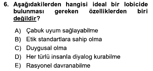 Siyasal İletişim 2020-2021 Yaz Okulu Sınavı - 6. soru