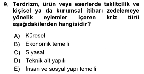 Siyasal İletişim 2020-2021 Yaz Okulu Sınavı - 9. soru