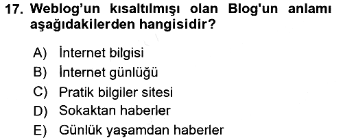 Uluslararası İletişim 2017-2018 3 Ders Sınavı - 17. soru