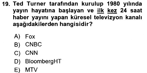 Uluslararası İletişim 2017-2018 3 Ders Sınavı - 19. soru