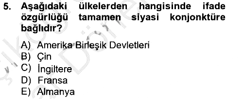 Uluslararası İletişim 2012-2013 Ara Sınav - 5. soru