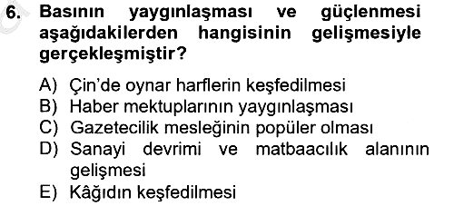 Uluslararası İletişim 2012-2013 Ara Sınav - 6. soru