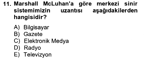 Uluslararası İletişim 2012-2013 Ara Sınav - 11. soru