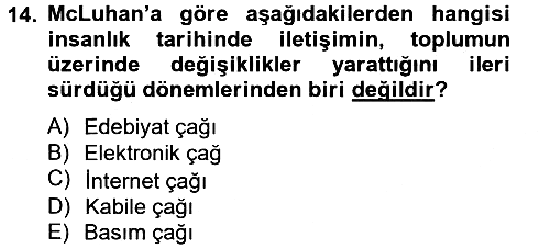 Uluslararası İletişim 2012-2013 Ara Sınav - 14. soru