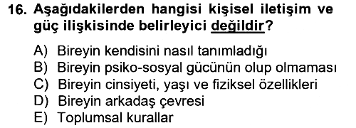 Uluslararası İletişim 2012-2013 Ara Sınav - 16. soru