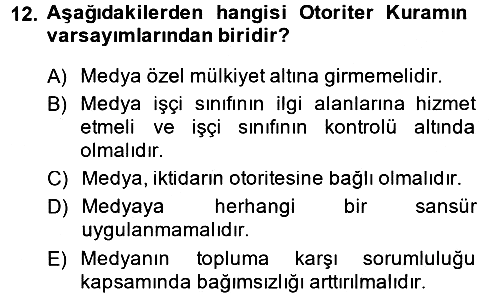 Uluslararası İletişim 2013-2014 Ara Sınav - 12. soru