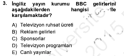 Uluslararası İletişim 2014-2015 Ara Sınav - 3. soru