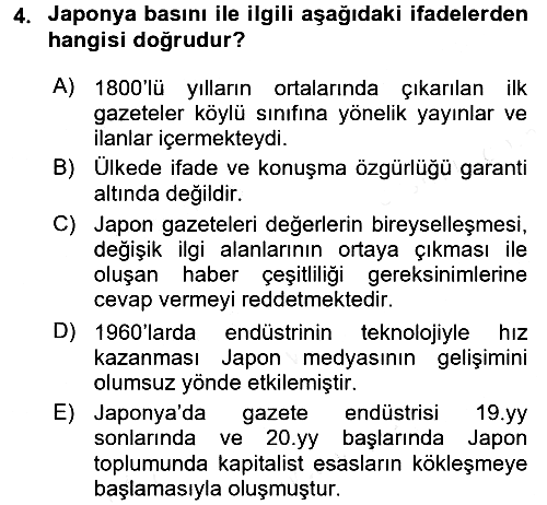 Uluslararası İletişim 2015-2016 Ara Sınav - 4. soru