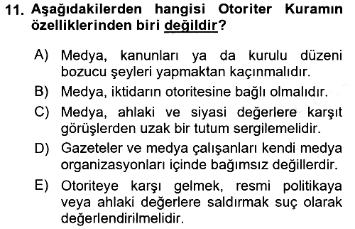 Uluslararası İletişim 2015-2016 Ara Sınav - 11. soru