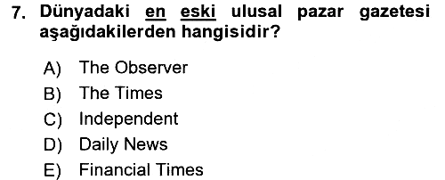Uluslararası İletişim 2016-2017 Ara Sınav - 7. soru