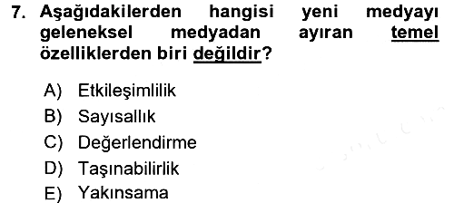 Uluslararası İletişim 2017-2018 Ara Sınav - 7. soru